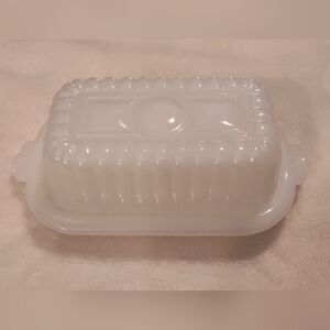 Elegant White Butter Dish